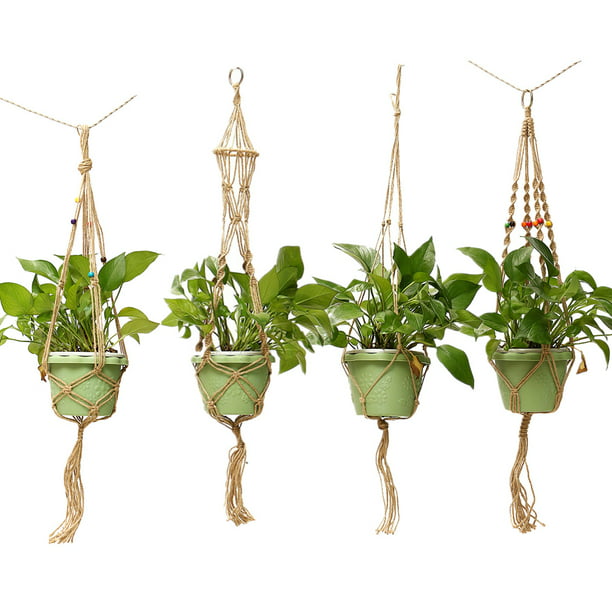 Details about  / Gift Pot Holder Hanging Basket Handcrafted Braided Macrame Cord Plant Hanger S2